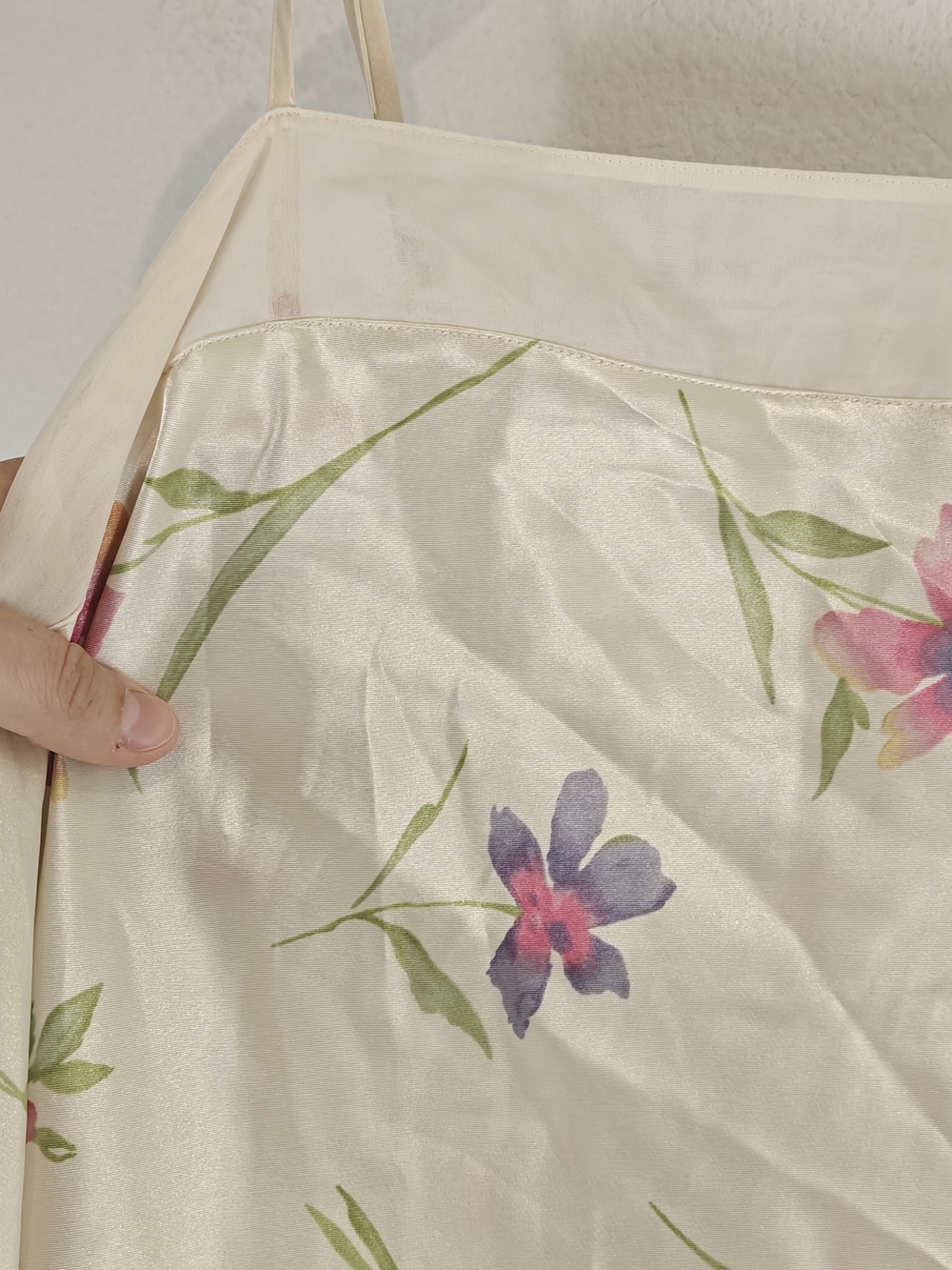 VTG Valerie Stevens Floral Sheer Slip Dress 1X Romantic Coquette Cottagecore - Picture 12 of 13
